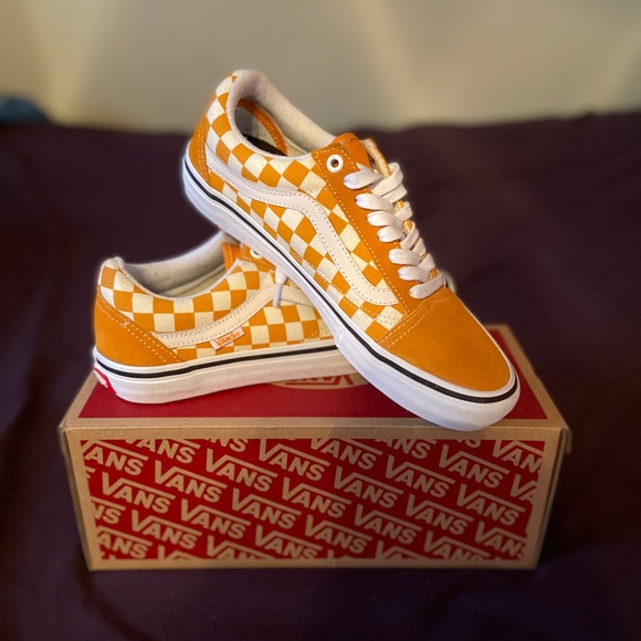 Vans Shoes - Vans old school yellow checkerboard